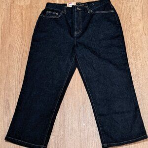 Lauren Ralph Lauren Dark Blue Rinse Classic Mid-Calf Denim Jeans Misses 8 NWT